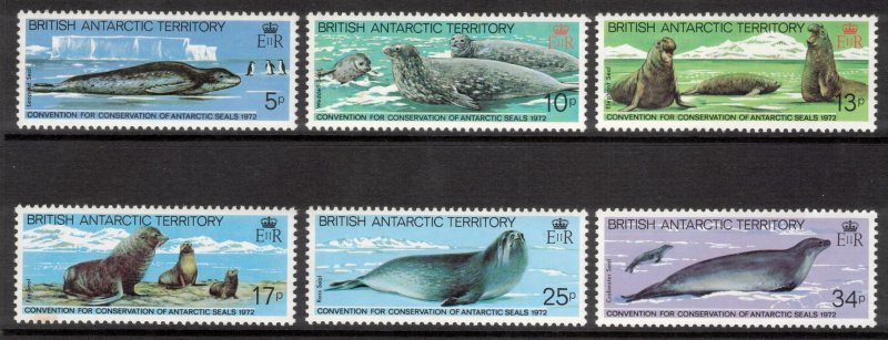 BRITISH ANTARCTIC 1983 Seal Conservation; Scott 96-101, SG 113-18; MNH