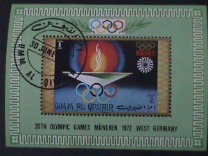 UMM AL QIWAIN-1972- 20TH OLYMPIC GAMES-MUNCHEN'72- CTO S/S-VF-FANCY  CANCEL