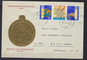 Germany DDR Scott # 1207a, se-tenant, used on cover, WZd224