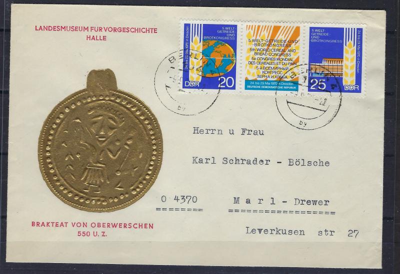 Germany DDR Scott # 1207a, se-tenant, used on cover, WZd224