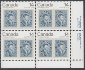 Canada - #754 Capex 1978 Plate Block - MNH