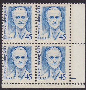 2188 Harvey Cushing Plate Block MNH