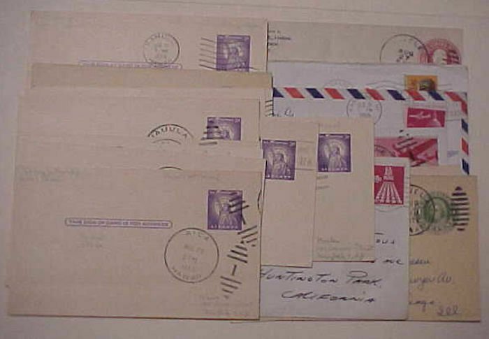 HAWAII  17 DIFF.  TOWN CANCELS CARDS & COVERS FROM 1930's