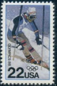 2369 Olympics Skiing F-VF MNH single stamp