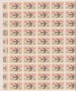 U.S Sc# 1552 Christmas Peace on Earth 1974 U.S 10¢ complete sheet MNH FV $5.00