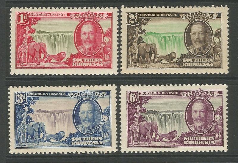 Southern Rhodesia 1935 KGV Silver Jubilee Set Of Stamps unmounted mint