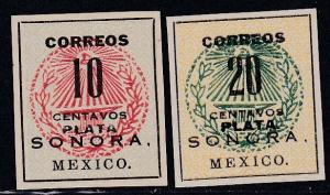 Mexico # 411-412, Sonora, Mint hinged