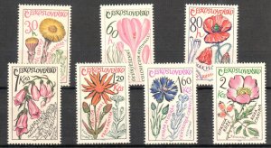 Ceskoslovakia #1354-1360 MINT VF NH SET - FLOWER -