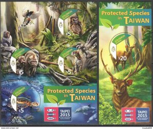 2015 Solomon Islands Protected Species In Taiwan #2992-96 1+1 ** Ls402