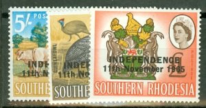 JO: Southern Rhodesia 95-108 mint CV $47.65; scan shows only a few