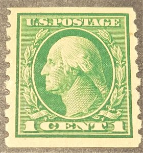 U.S> Stamp # 412, 1 Cent Washington Coil, Mint Hinged,VF-XF, Catalog Value $30.0