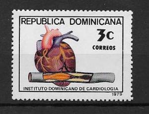 DOMINICAN REPUBLIC STAMP MNH CARDIOLOGIA 1979  #FF9