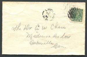 NEW BRUNSWICK SPLIT RING TOWN CANCEL COVER LUDLOW