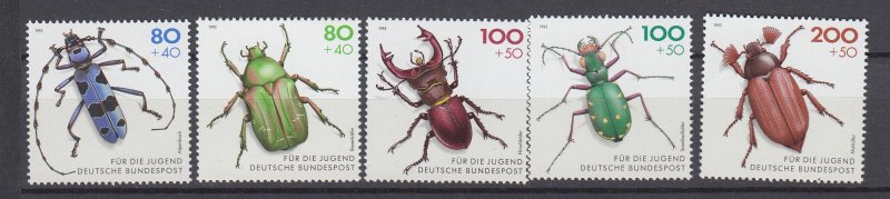 J29726, 1993 germany set mnh #b745-9 insects