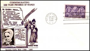 Scott 959 - 3 Cents Women's Rights - Crosby FDC - Unaddressed - Planty 959-34