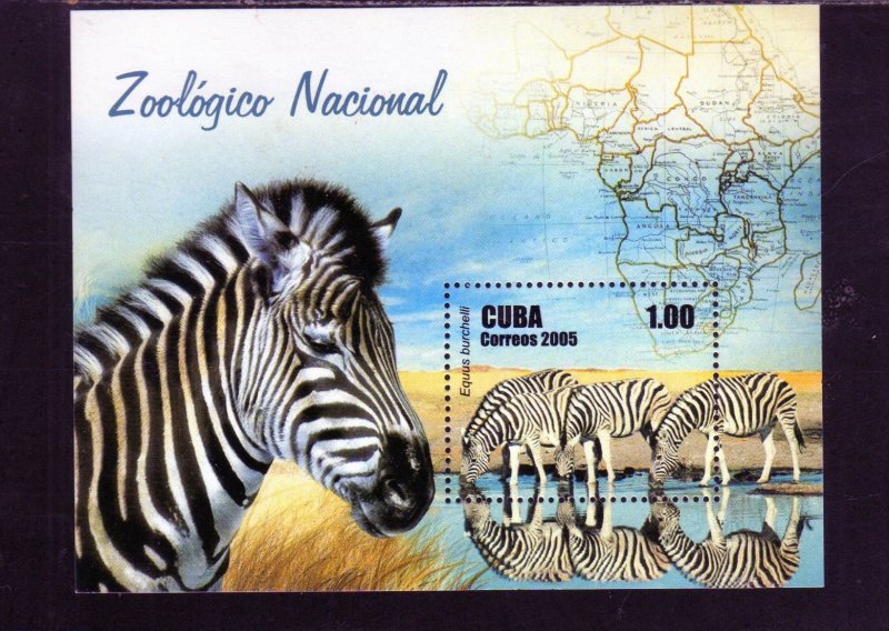 CUBA #4515  2005  ZOO ANIMALS  MINT VF NH  O.G  S/S