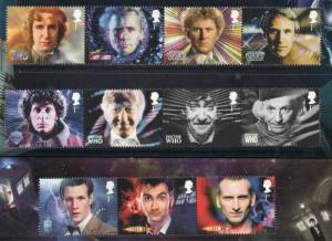 Great Britain Sc 3141-51 2013 Dr Who stamp set mint NH