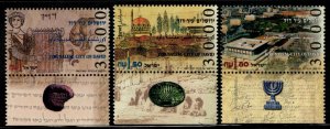 ISRAEL Scott 1245-1247 MNH** stamp set with tabs