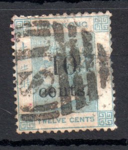 Hong Kong QV 1879 10c on 12c used SG#25 WS14339