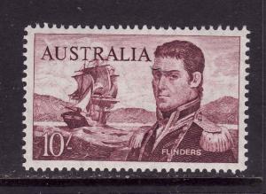 Australia-Sc.#377-unused very light hinged definitive-Ships-10sh Flinders