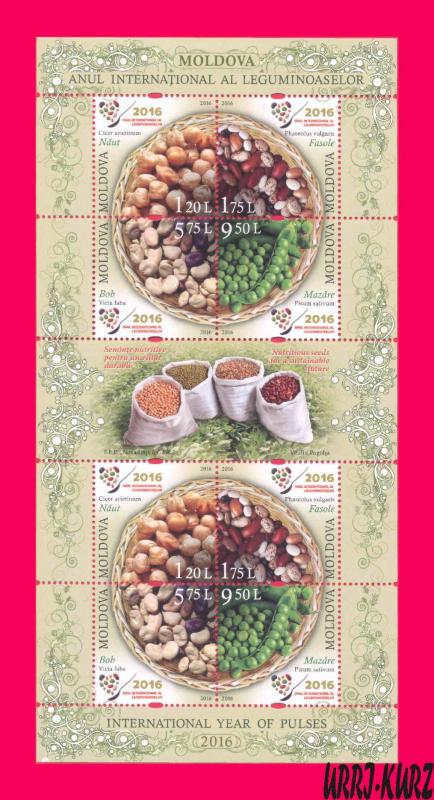 MOLDOVA 2016 International Year of Pulses Nagut Beans Peas m-s Sc923 MNH