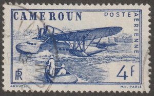 Cameroun, stamp, Scott#c20,  used, hinged,  4f, air mail