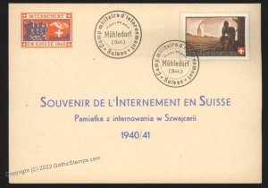 Switzerland WWII Internee Camp Muehldorf Soldier Stamp Cover G107524