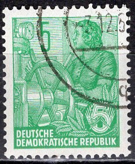 Germany DDR; 1959: Sc. # 476: Used CTO Single Stamp w/o Engraver's name