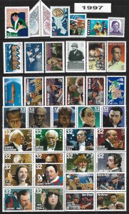 PCBstamps   US 1997 Commemoratives Year Set (3120//3175)(40), MNH. (3)