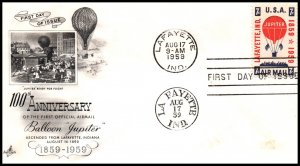 US C54 Balloon Jupiter Label FDC