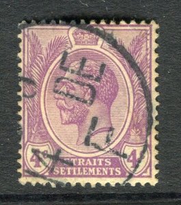 STRAITS SETTLEMENTS; 1930s early GV issue fine used POSTMARK value