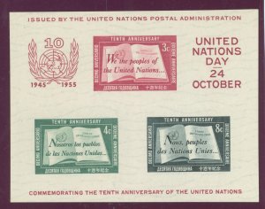 United Nations #38  Souvenir Sheet