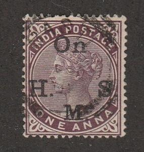 1883 India Back of Book Scott Catalog Number O28 Used