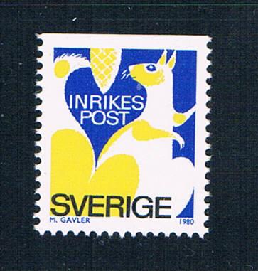 Sweden 1323 MNH Squirrel 1980 (S1077)+