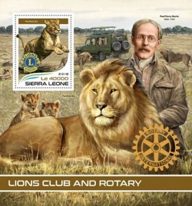 Sierra Leone - 2018 Lions Club & Rotary - Souvenir Sheet - SRL18308b