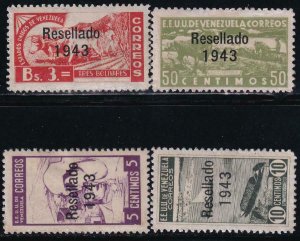 Venezuela 1943 SC 380-383 MNH Set