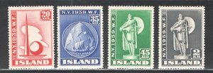 Iceland #213-216  VF, Unused,  Cat. $64.25   ....   2790161