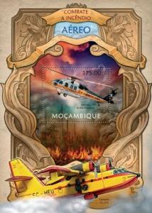 Planes Firefighters Flugzeuge Helicopters Transport Mozambique MNH stamp set