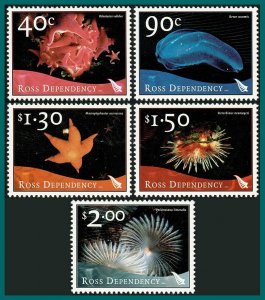 Ross Dependency 2003 Marine Life, MNH L79-L83,SG84-SG88