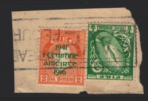 Ireland Sc#118 and 106 Used on piece