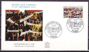 France, Scott cat. 2221. Labor Day Centenary issue.. First day cover. ^