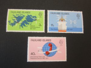 Falkland Islands 1977 Sc 257-59 set MNH