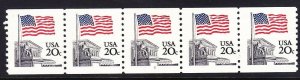 US 1895 MNH 1985 20¢ Flag over Supreme Court PNC 5 Plate #2