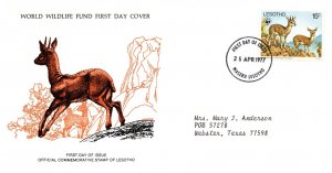 Lesotho, Worldwide First Day Cover, Animals
