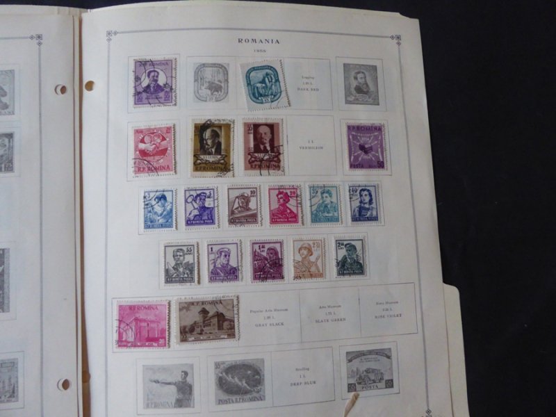 Romania 1949-1955 Stamp Collection many on Scott Intl Album Pages