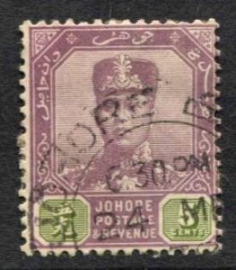 STAMP STATION PERTH Johore #107 Sultan Ibrahim Used 1921-40 CV$0.30