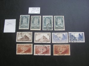 FRANCE 1929-1931 USED LOT VF/XF $200 (241) NEW COLLECTION.