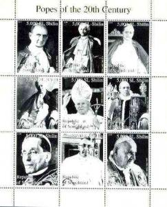 Somaliland 1999 Popes of the 20th Century Culture perf sh...