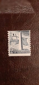 US Scott # 1056. 2 and 1/2c Bunker Hill; MNH, og, from 1959; F/VF centering