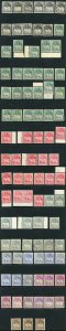 St Helena KGV Badge Issues selection M/Mint (toned) and used 88 Stamps